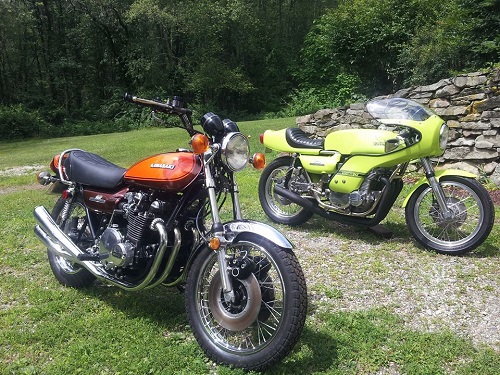 Kawasaki Z1 and Rickman Kawasaki